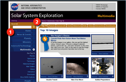 Figure 3.6: Solar System Exploration screenshot